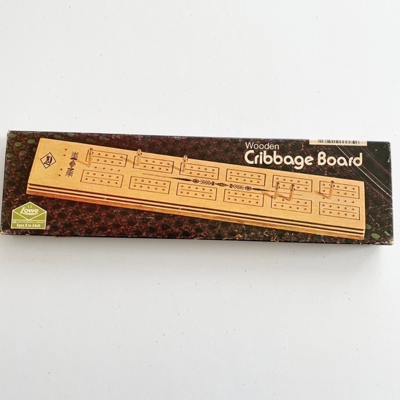 Vintage E.S. Lowe Cribbage Board #1503 With Original Box Pegs Instructions - Picture 1 of 10